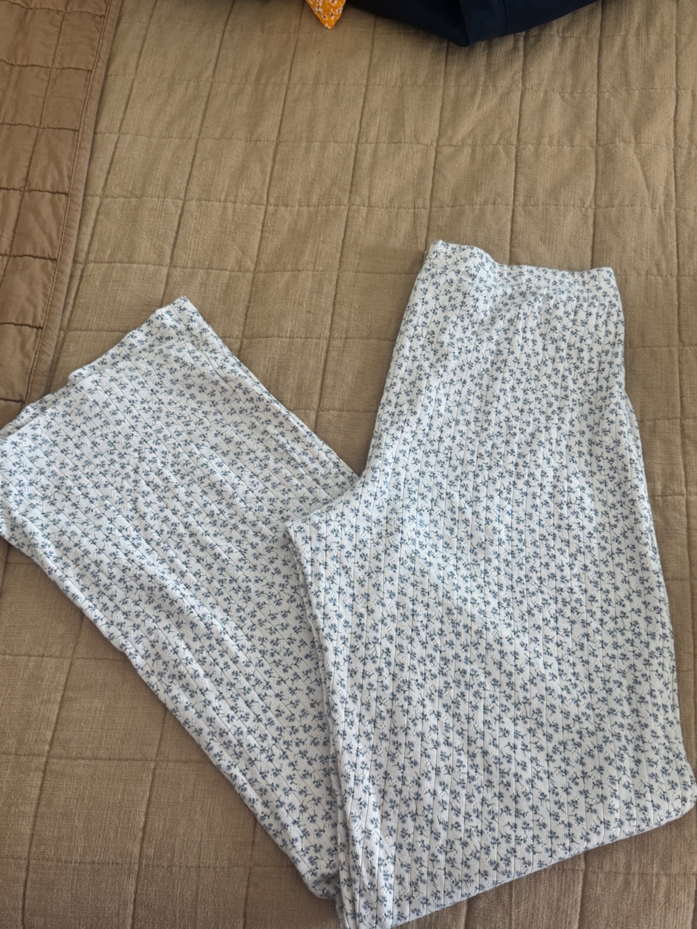 Brandy Melville PJ floral flare pants